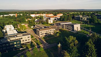 Luftaufnahme des Campus der TU Clausthal