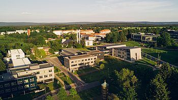 Luftaufnahme des Campus der TU Clausthal